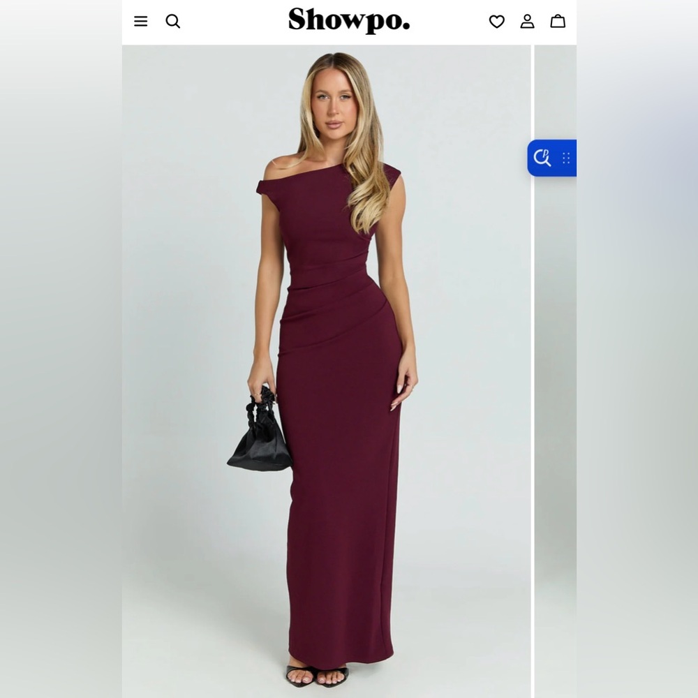 NWT Showpo GENIE MAXI DRESS in wine size 4/ Aus 8
